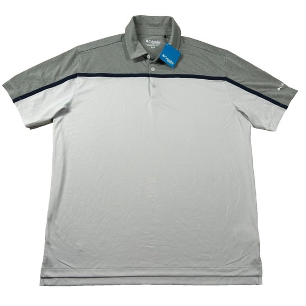 Columbia Golf Shirt Mens XL Polo Performance Nimbus Gray Polyester Classic